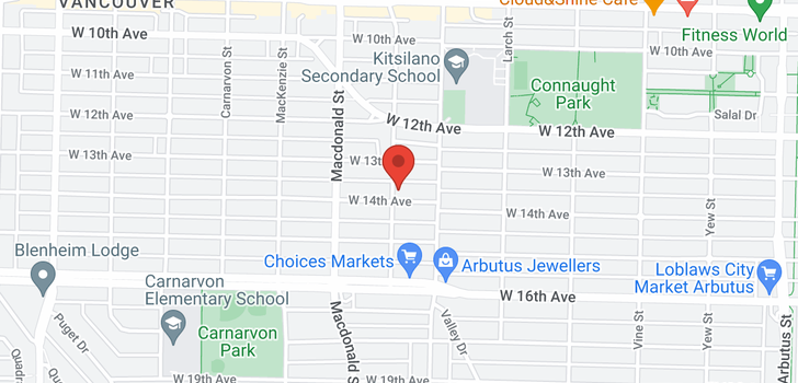 map of 2695 W 14TH AVENUE